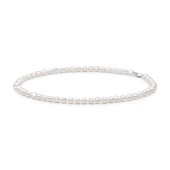 Colier perle naturale albe si argint 40 cm DiAmanti BRW47-C-G